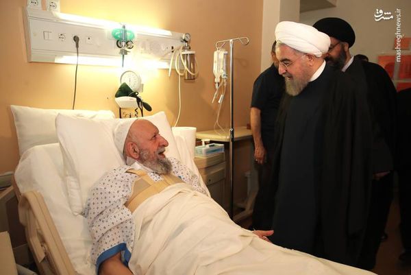  عکس/ عیادت روحانی از آیتالله سیدکاظم نورمفیدی