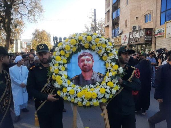 پیکر شهید «غلامعلی تولی» در گنبدکاووس تشییع شد