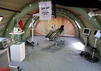 بزرگترین بیمارستان صحرایی کشور در کرمانشاه احداث شد