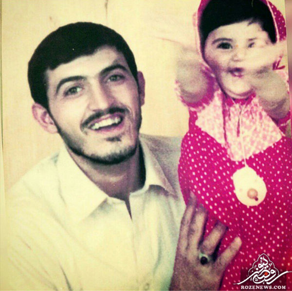 سلفی شهید زین الدین با دخترش+عکس