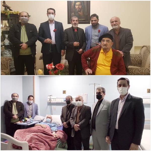 عیادت «غلامرضا منتظری» از دو پیشکسوت هنرهای نمایشی استان گلستان