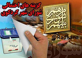 اسامی۶۰ کاندیدای احتمالی شورای شهر کردکوی