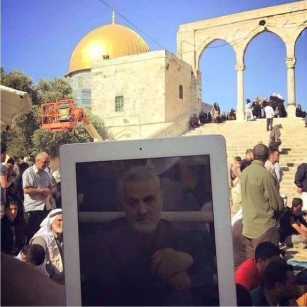 عکس/ تصویر حاج قاسم در مسجدالاقصی 