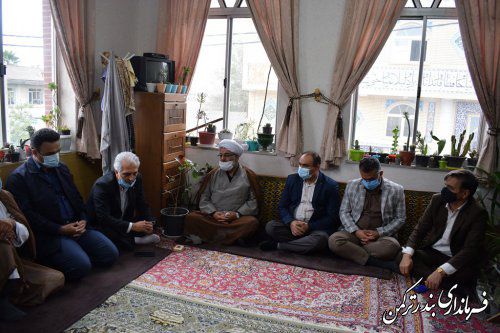دیدار سرپرست فرمانداری و مسئولین شهرستان ترکمن با امام جمعه شهرستان
