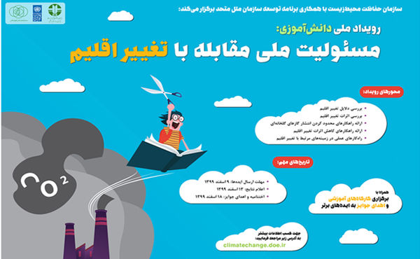 رویدادملی دانش آموزی مسئولیت ملی مقابله با تغییر اقلیم