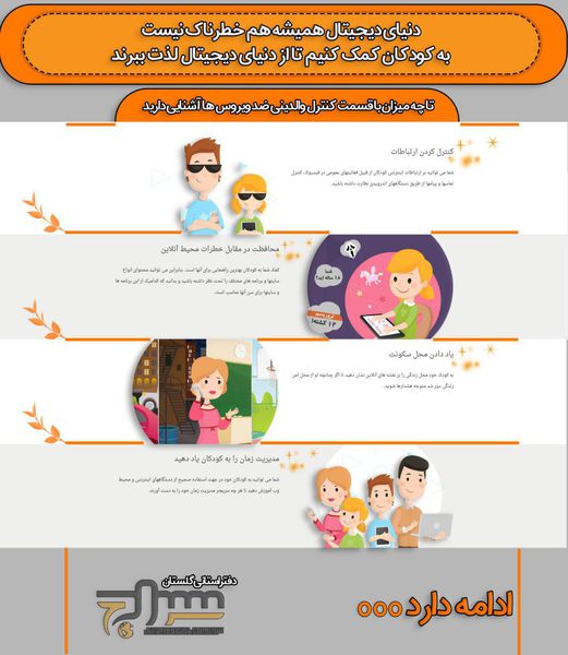 اینفوگرافی/  کنترل کودکان در فضای اینترنت