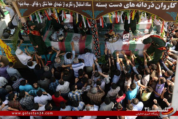 تصاویر / وداع و تشییع 13شهید غواص در گرگان