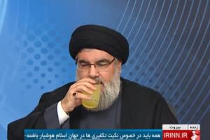 ماجرای نوشیدنی سیدحسن نصرالله در سخنرانی ها