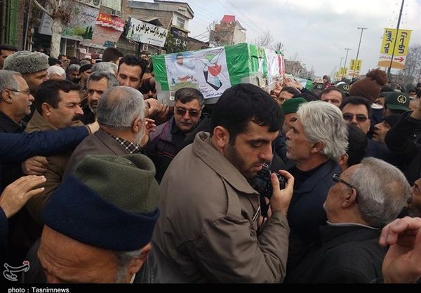 تشییع پیکر جانباز شهید مرتضی حسینی در گلستان + تصاویر