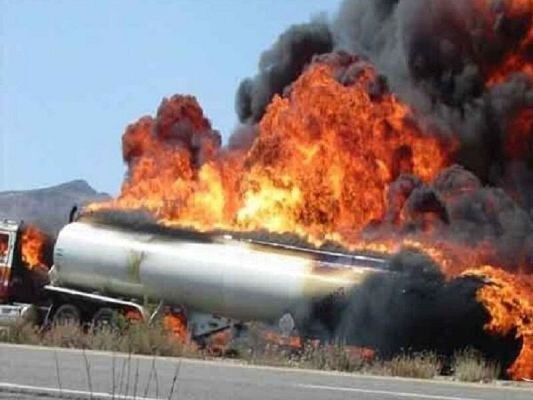 فیلم/ انفجار مرگبار تانکر سوخت در جاده مریوان
