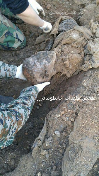 تصویری دردناک از تفحص شهدا در خانطومان