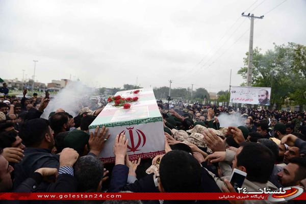 مردم گرگان از شهید مدافع حرم افشین ذورقی بحری استقبال کردند + تصاویر
