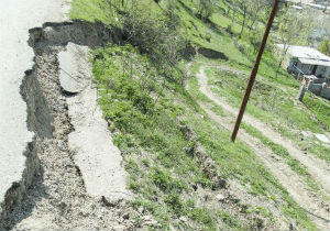 رانش زمین در روستای میان رستاق علی آباد کتول