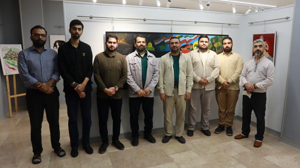 بازدید اعضای سازمان سراج گلستان از نمایشگاه «سوره فتح» 