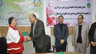 اهداء اقلام و تجهیزات امدادی مدیریت بحران استانداری گلستان به هلال احمر