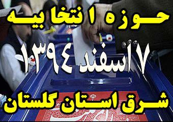تعداد آرا 5 کاندیدای شرق گلستان به تفکیک شهرستان ها