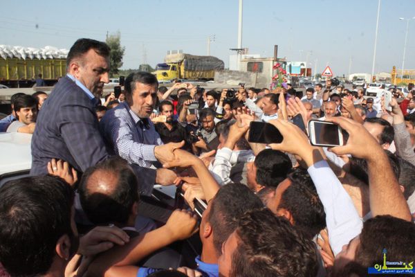  تصاویر / استقبال از احمدی نژاد در شهرستان بندرگز