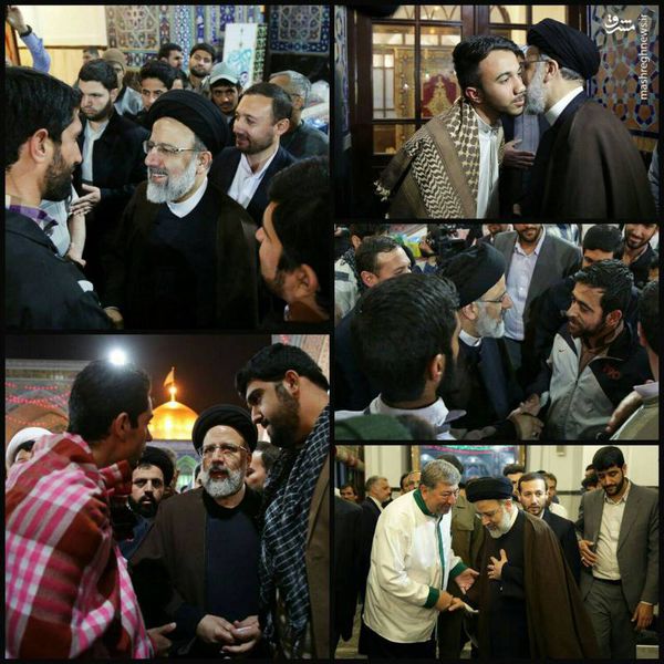 عکس/ حضور رئیسی در بین معتکفین مسجد جامع گوهرشاد